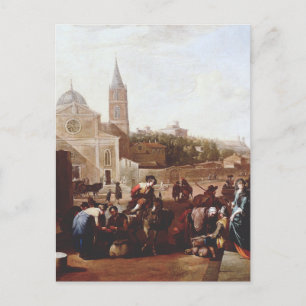 Carte Postale Piazza del Popolo à Rome par Johannes Lingelba