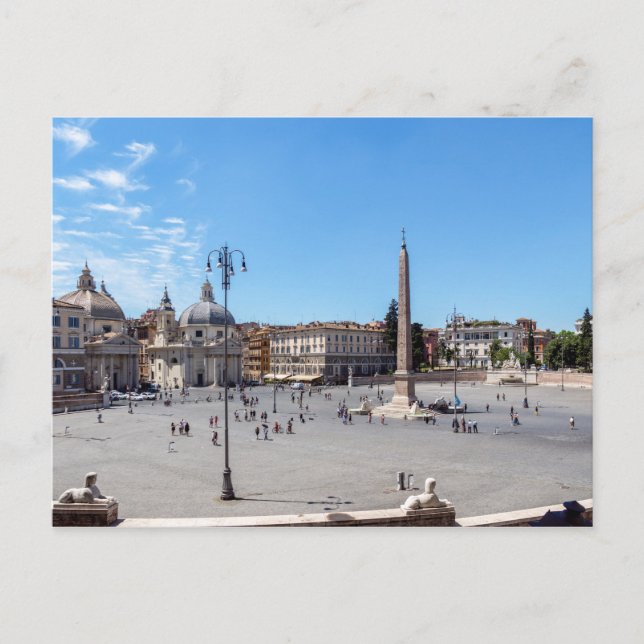 Carte Postale Piazza del Popolo - Rome, Italie (Devant)