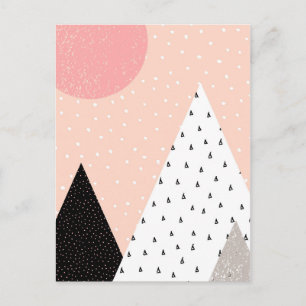 Carte Postale Pic de montagne de style scandinave