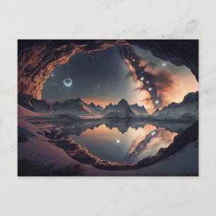 Carte Postale Pic neige Starry Galaxy