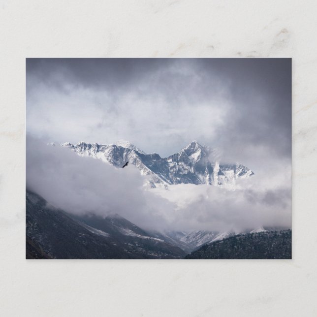 Carte Postale Pic nuageux du Mont Everest & Aigle Volant (Devant)