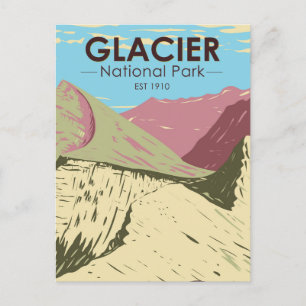 Carte Postale Pic Triple Divide Parc national de Glacier Montana