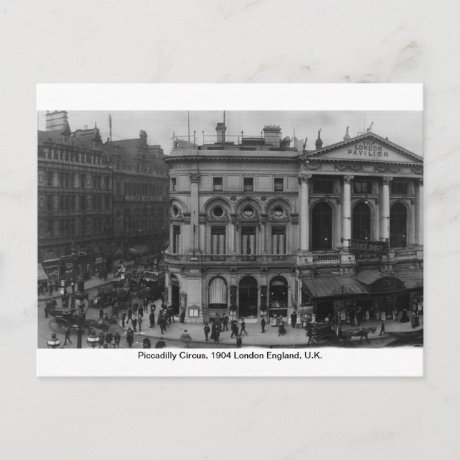 Carte Postale Piccadilly Circus Londres 1904, Angleterre Royaume (Devant)