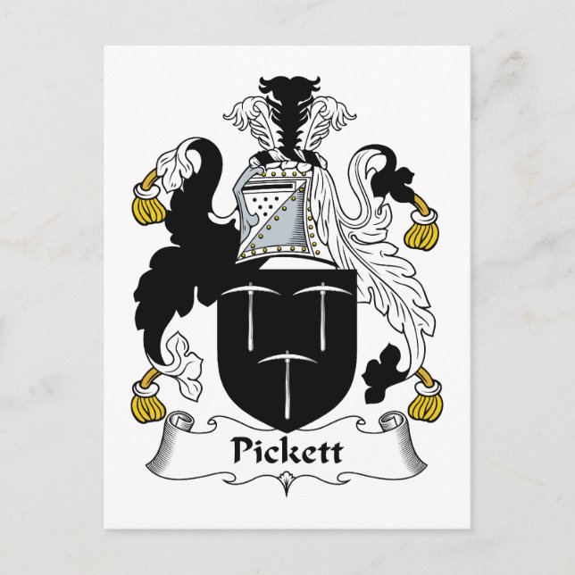 Carte Postale Pickett Family Crest (Devant)