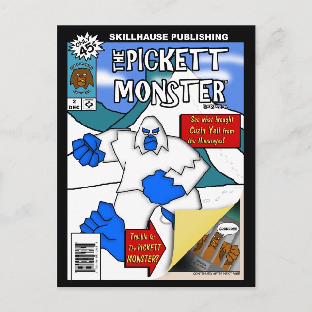 Carte Postale PICKETT MONSTER - Livre comique #2 (Devant)