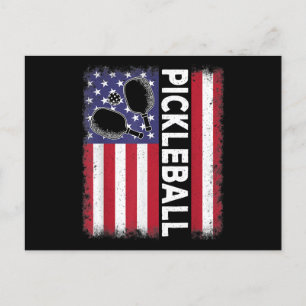 Carte Postale Pickleball American Flag Drôle amusant Pickleball