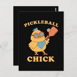 Carte Postale Pickleball Chick - rétro