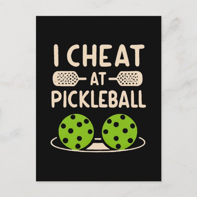 Carte Postale Pickleball Drôle (Devant)
