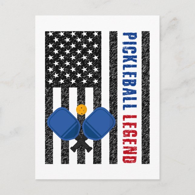 Carte Postale Pickleball Legend USA (Devant)