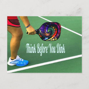 Carte Postale Pickleball Pensez Avant De Dîner