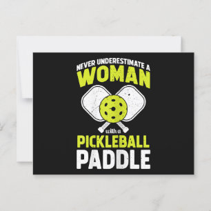 Carte Postale Pickleball Woman Funny Pickleball Player Cadeau