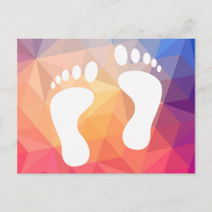 Carte Postale Pictogramme des empreintes sombres