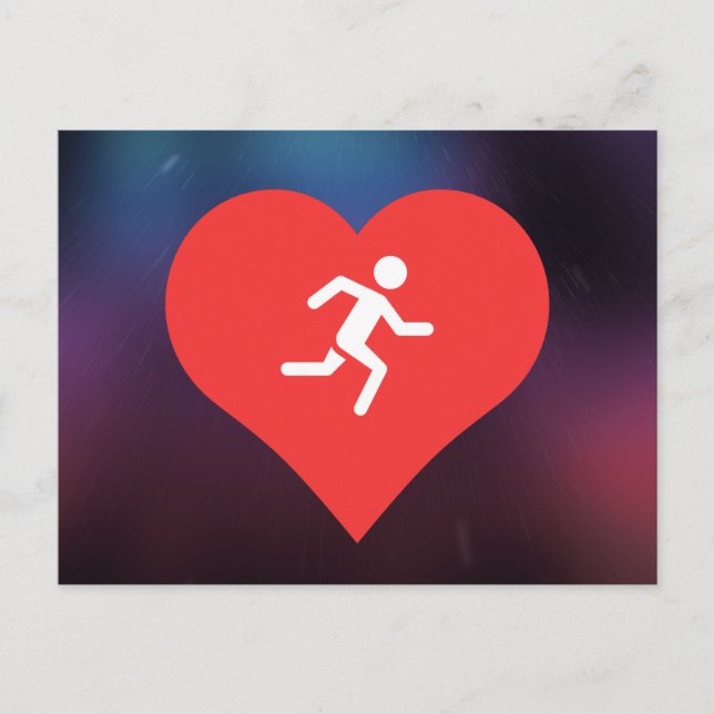 Carte Postale Pictogramme du Marathon (Devant)