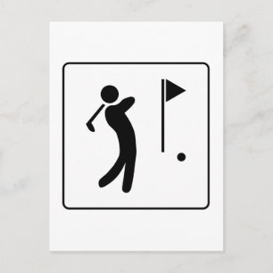 Carte Postale Pictogramme du parcours de golf