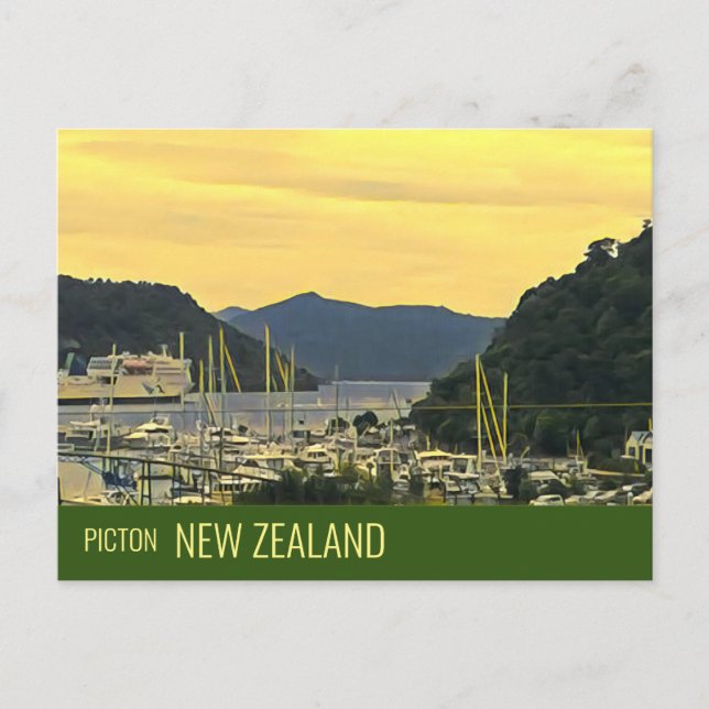 Carte Postale Picton New Zealand Marlborough Sounds Voyage (Devant)