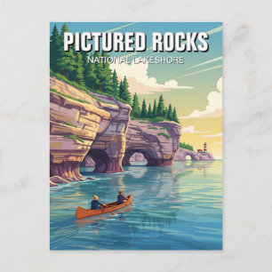 Carte Postale Pictured Rocks Michigan Voyage