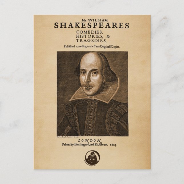 Carte Postale Pièce avant du premier feuillage de Shakespeare (Devant)