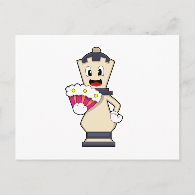 Carte Postale Pièce de jeu d'échecs Reine aux échecs.PNG (Devant)
