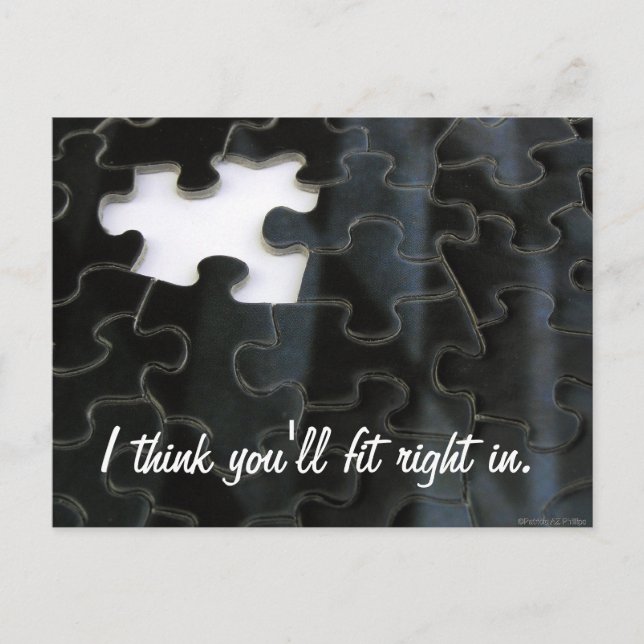 Carte Postale Pièce de puzzle manquante (Devant)