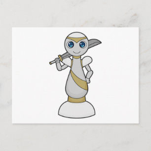 Carte Postale Pièce d'échecs Pion Épée Échecs