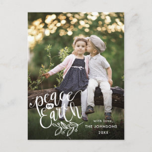 Carte Postale Piece on Earth PHOTO Noël Fêtes de voeux