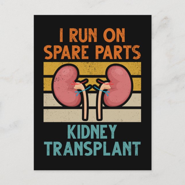 Carte Postale Pièces de rechange de transplantation rénale vinta (Devant)