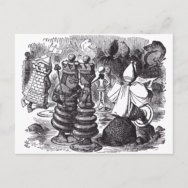 Carte Postale Pièces d'échecs (Devant)