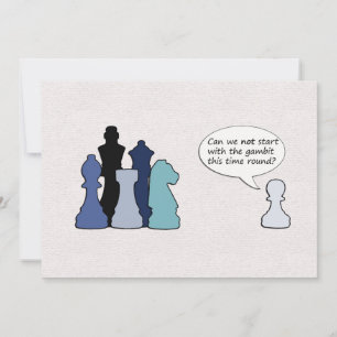 Carte postale Pièces d'échecs amusantes
