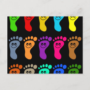 Carte Postale Pieds colorés
