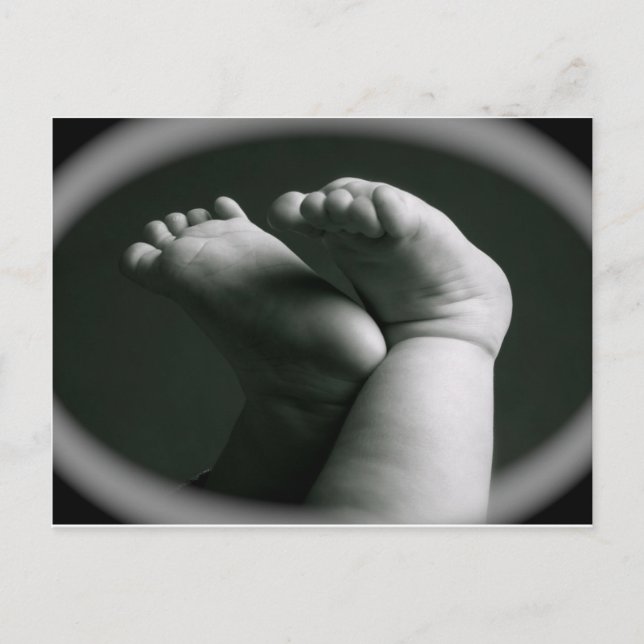 Carte Postale pieds de nouveau-né (Devant)