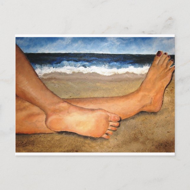 Carte Postale Pieds de plage (Devant)
