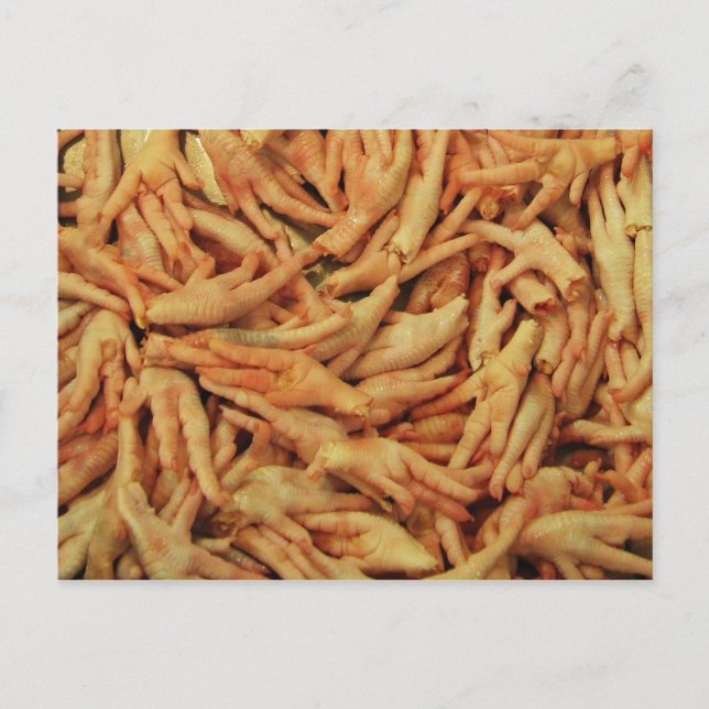 Carte Postale Pieds de poulet cru (Devant)