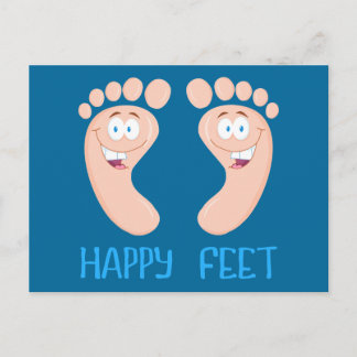 Carte Postale pieds heureux