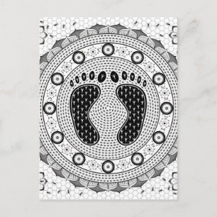 Carte Postale Pieds Mandala