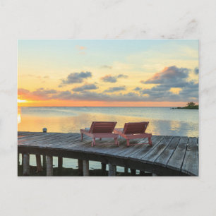 Carte Postale Pier surplombe l'océan, Belize