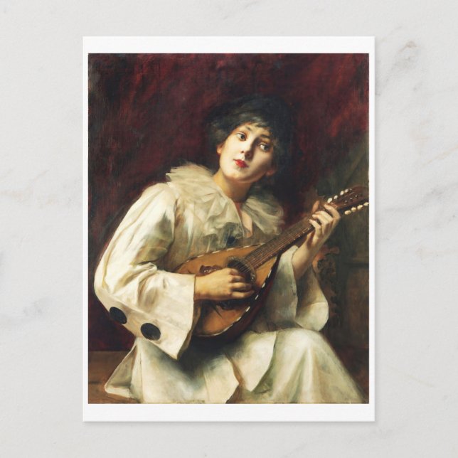 Carte Postale Pierette Jouer la Lute par Paul De La Boulaye (Devant)