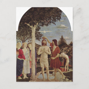 Carte Postale Piero della Francesca Taufe Christi um 1440-1450 c