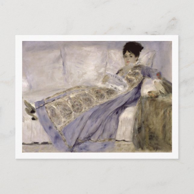 Carte Postale Pierre A Renoir | Madame Monet sur un canapé (Devant)
