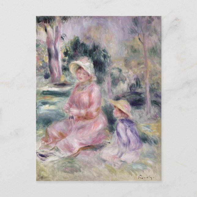 Carte Postale Pierre A Renoir | Madame Renoir et son fils Pierre (Devant)