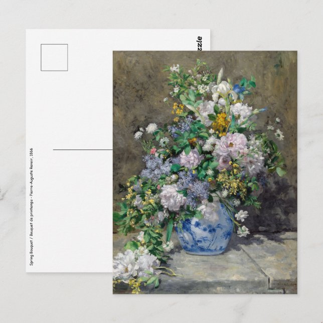 Carte Postale Pierre-Auguste Renoir - Bouquet printanier (Devant / Derrière)