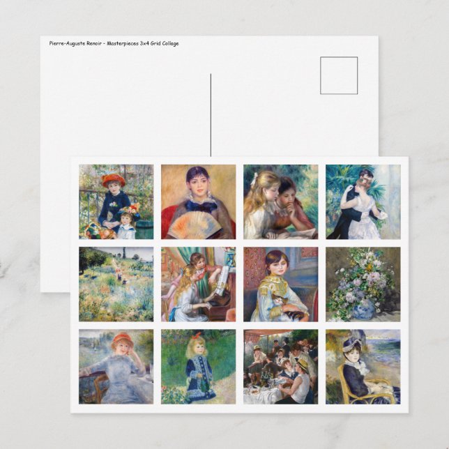 Carte Postale Pierre-Auguste Renoir - Chefs-d'oeuvre Grille Coll (Devant / Derrière)