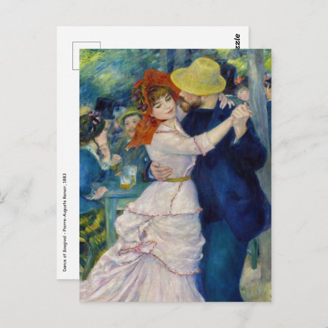 Carte Postale Pierre-Auguste Renoir - Danse à Bougival (Devant / Derrière)