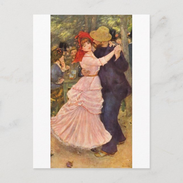 Carte Postale Pierre-Auguste Renoir - Danse à Bougival (1883) (Devant)