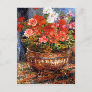 Carte Postale Pierre-Auguste Renoir Geraniums dans un bassin en 
