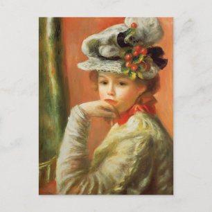 Carte Postale Pierre-Auguste Renoir- Jeune fille en Casquette bl