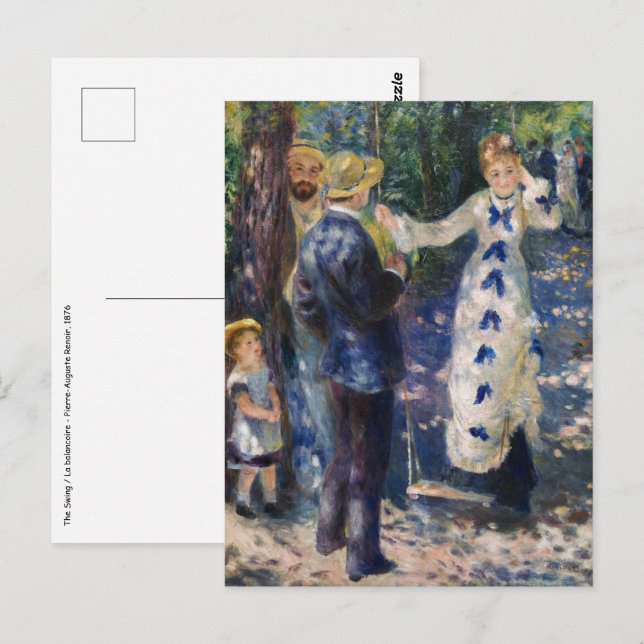 Carte Postale Pierre-Auguste Renoir - La Balançoire (Devant / Derrière)