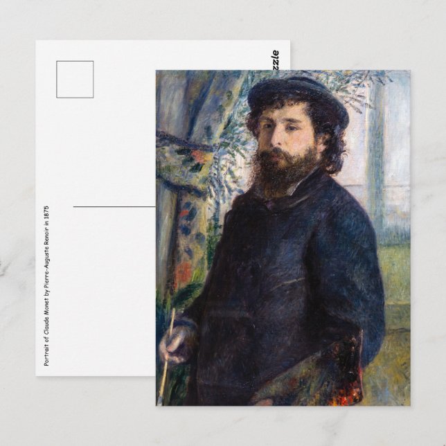 Carte Postale Pierre Auguste Renoir - Portrait de Claude Monet (Devant / Derrière)