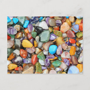 Carte Postale Pierre colorée, galets, rochers