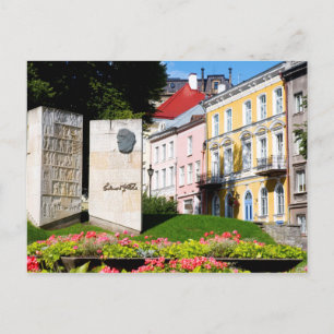 Carte Postale Pierre commémorative à Edward Wilde, Tallinn, Esto