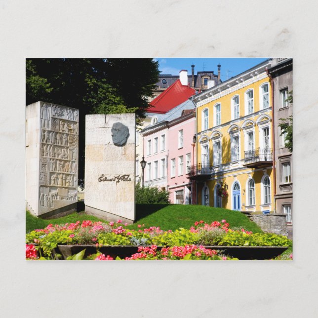 Carte Postale Pierre commémorative à Edward Wilde, Tallinn, Esto (Devant)
